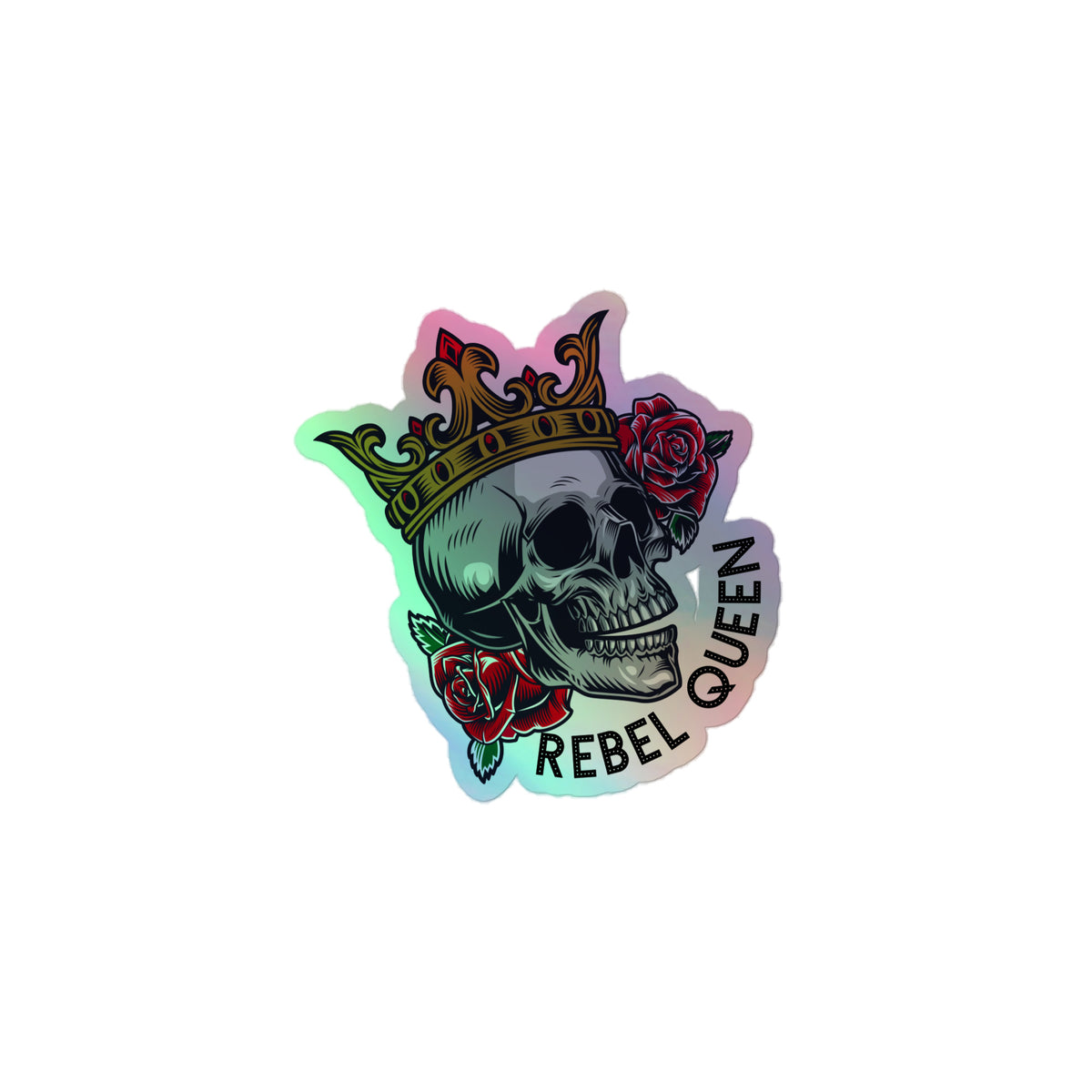 Holographic Rebel Queen Stickers