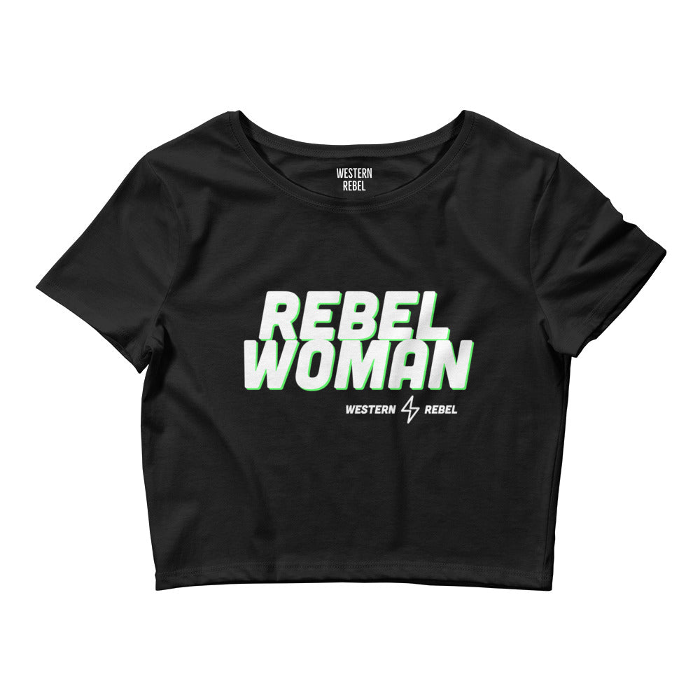 Rebel Woman Crop Tee (Black)